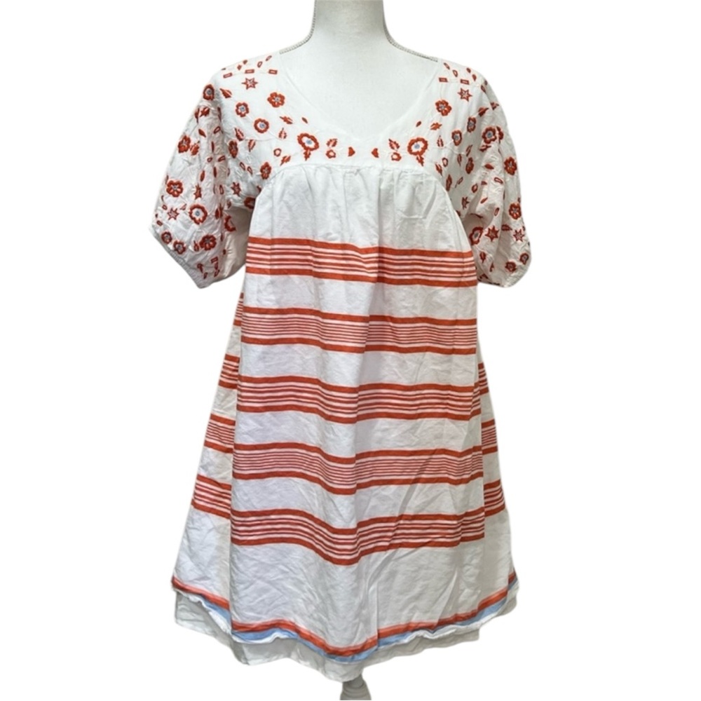 Emberley Embroidered Babydoll Mini Dress